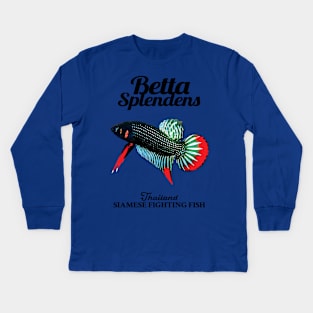 Betta Splendens Kids Long Sleeve T-Shirt